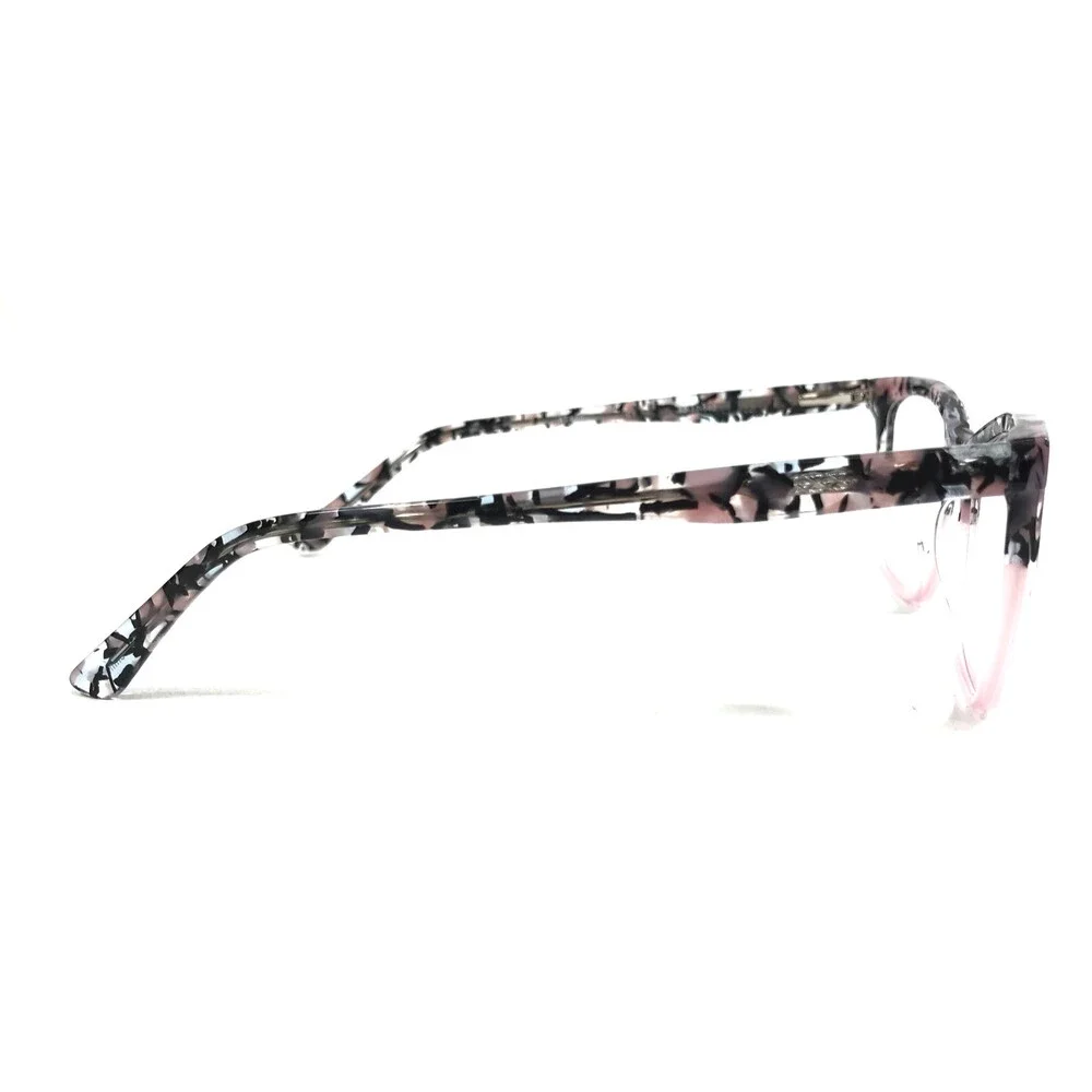 Adin Thomas Eyeglasses Frames AT-580 C1 Ice Pink Black Marbled 52-17-140